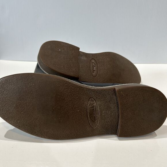 Clarks Boots Men's 10 Bushacre Two Eye Desert Chukka 15522 Blue Leather Shoes - Picture 13 of 16